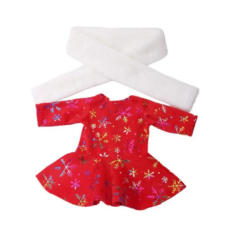 

1 Set 18 Inch Doll Clothes Suit Girls Doll Clothes For 18-inch Scarf Dolls Set Accessories Fashion Toys Christmas Doll Baby U5C3