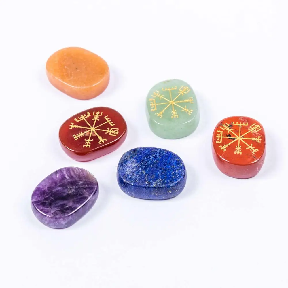 Викинги Vegvisir компас Руна Бог войны натуральный кристалл рейки предохранитель