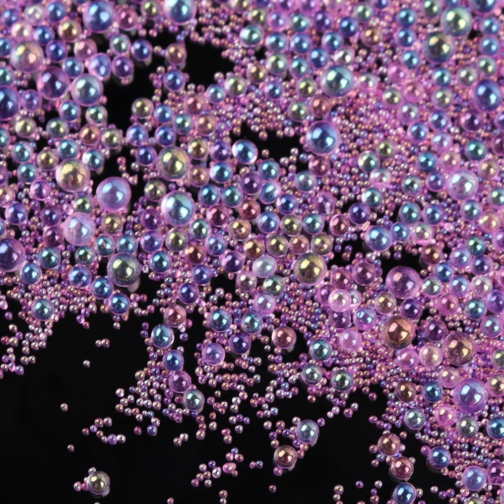 0 6-3 мм красочные шарики в виде икры стеклянные маленькие для маникюра