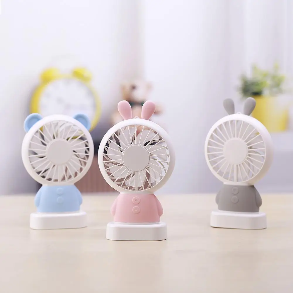 

ON SALE USB Rechargeable Handheld Cute Mini Fan with Colorful Light for Student