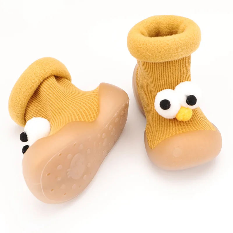 Baby Toddler Big eyes Floor Anti-Dropping Heel Kid's Warm Socks Shoes 5Sizes 6Colors KeDing |