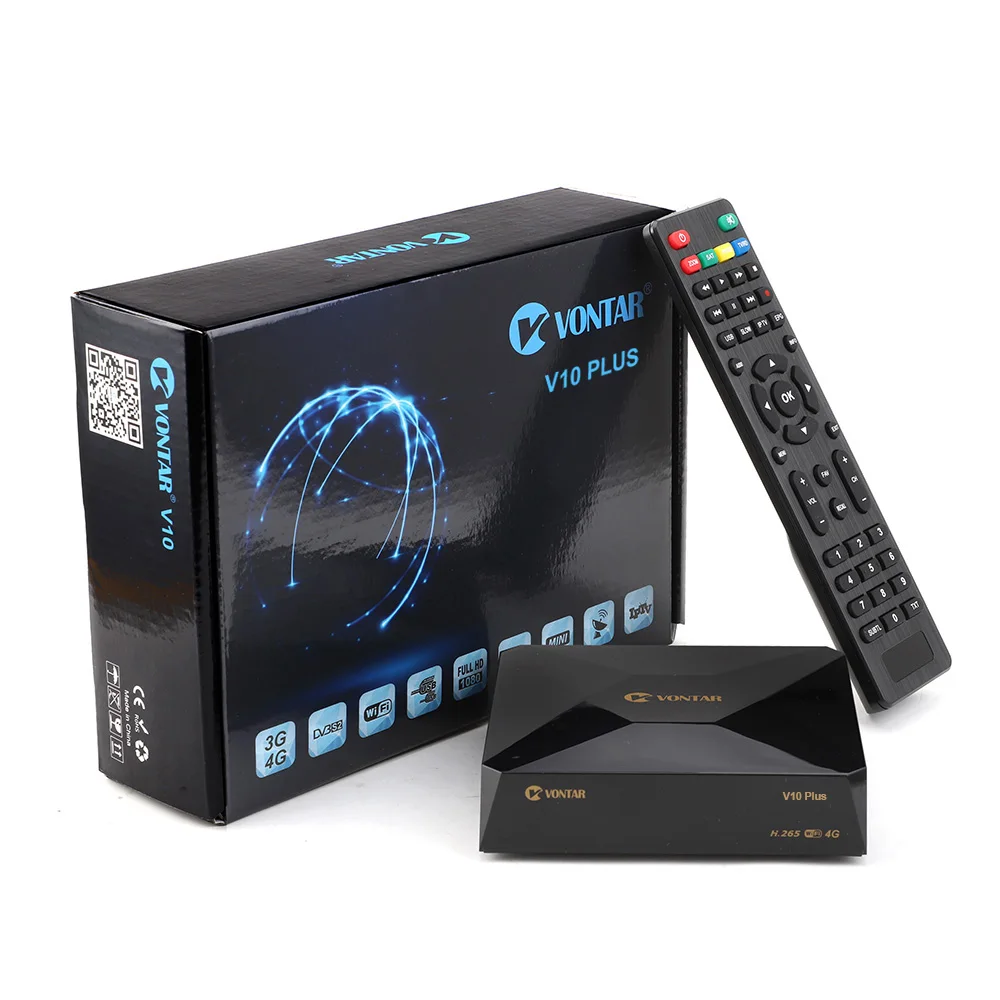 VONTAR V10 Plus DVB-S2 спутниковый ресивер 8PSK H.265 3g 4G модем CS cline Stalker Xtream Испания Португалия TP список обновление онлайн
