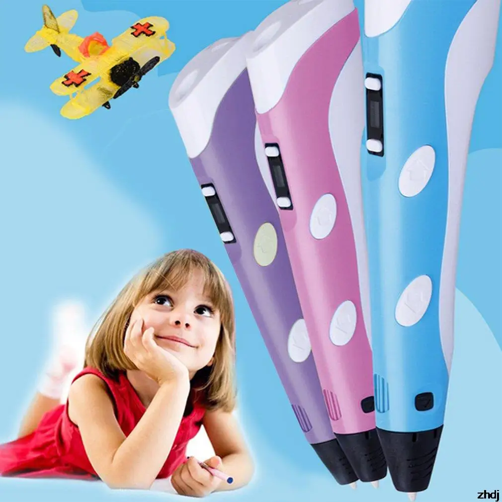 

Волшебная 3d-ручка, 3D-принтер, ручка для рисования, 3D-печать, лучший для детей с ABS-нитью 1,75 мм, Рождественский подарок на день рождения