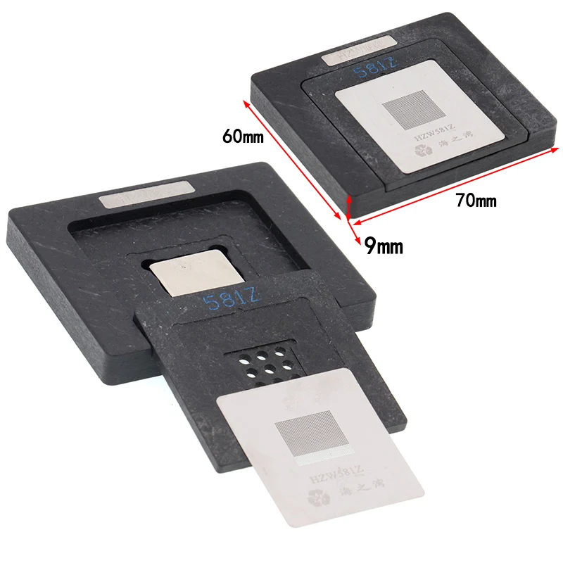 

BGA Reballing Stencil Kit for A9 A8 CPU Planting Solder Rework With Magnetic Positioning Platform