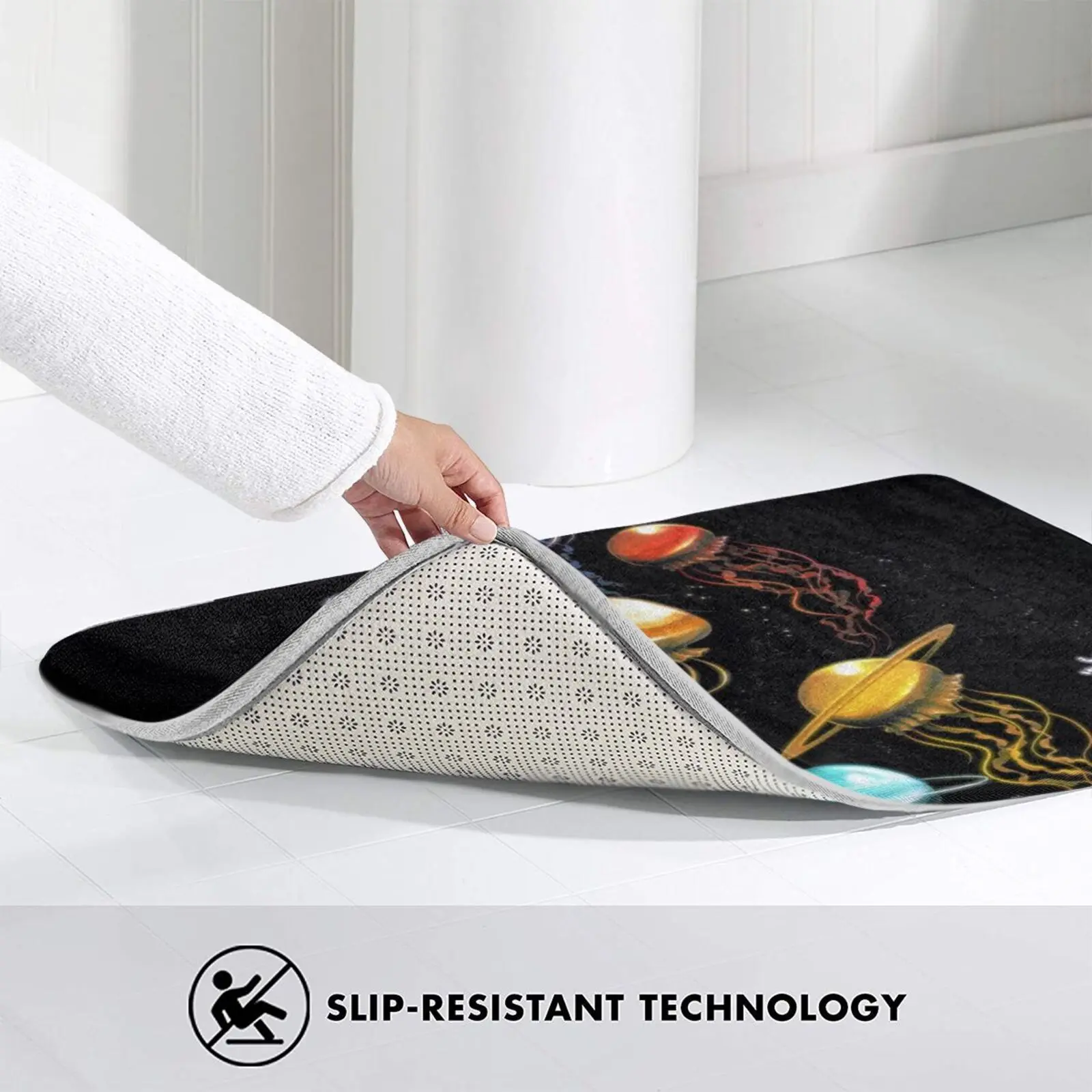 

Univer - Sea Carpet Mat Rug Cushion Soft Universe Cosmos Space Planets Starship Astronaut Cosmonaut Spaceman Jellyfish