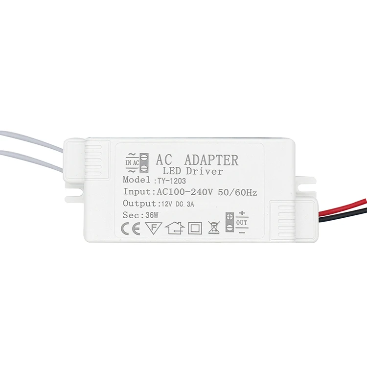 36W 12V 3A Светодиодный драйвера 12 V W 24 W 36 W с чехол для светодиодный s AC220 до 12 V 1A2A3A Питание Управление трансформаторы для освещения светодиодный свет Газа - Цвет: 36W 12V 3A