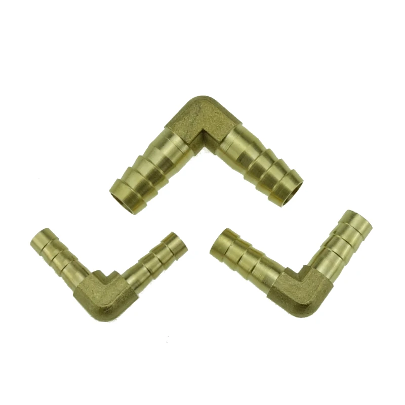 Латунный штуцер для шланга с хвостовиком 90 градусов коленчатый СОЕДИНИТЕЛЬ 6 8 10 12