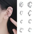 Очаровательная линия циркониевый Зажим для девочек, 1 шт., серьги-каффы для ушей без пирсинга, ювелирные изделия