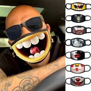 Мужские и женские модные забавный узор уход за кожей лица маска против загрязнения Пылезащитная маска для лица подлежит стирке и многоразовому использованию Хэллоуин вечерние маска для лица