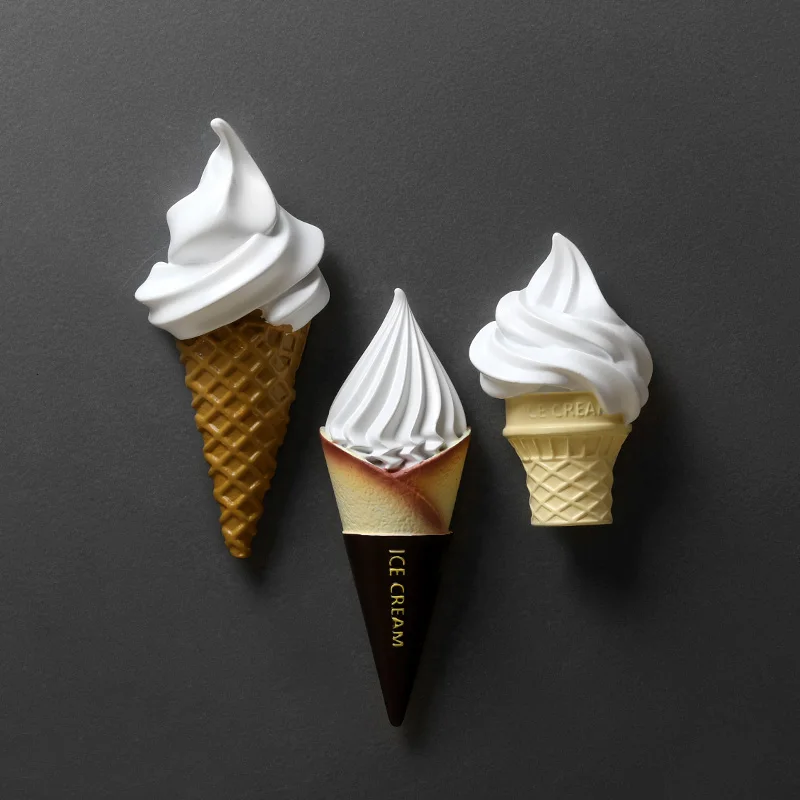 Ручной работы имитация холодильник для пищи магниты 3D декоративные мороженного