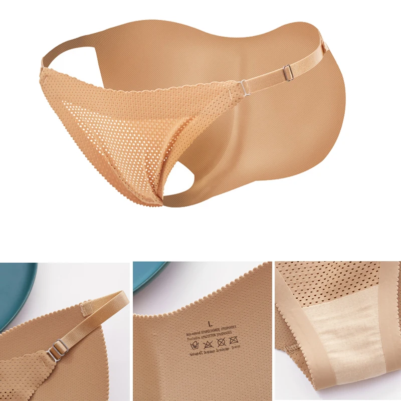 Женские трусики с губчатым подкладом нижнее белье эффектом пуш ап Бесшовные