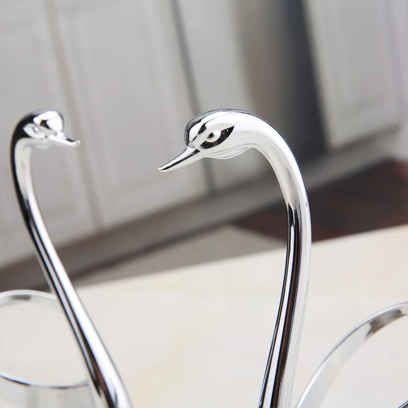 Набор столовых приборов в виде лебедя креативный модный держатель для ножа вилки