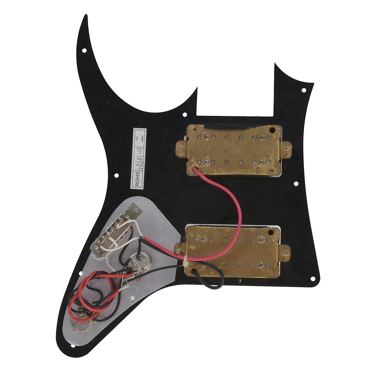 Kmise загружен Prewired Pickguard HH с звукоснимателями для GRGM21 Электрические запасные части для гитары 3 Ply черный