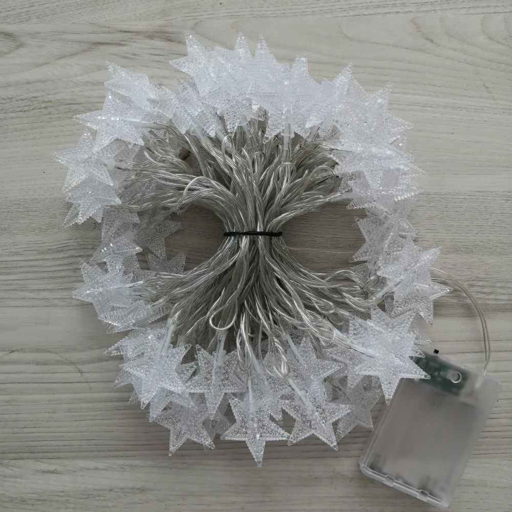 Светодиодная Рождественская гирлянда работающая от батареек Вечерние огни в