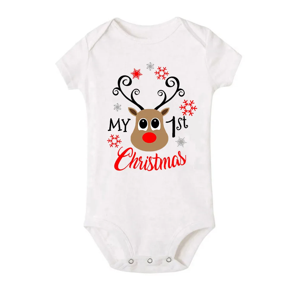 Ropa de primera Navidad como pap&aacute;, mam&aacute;, beb&eacute;, familia, hijo e hija, trajes combinados, Feliz Navidad, A&ntilde;o Nuevo, pelele infantil, regalo de Navidad-4