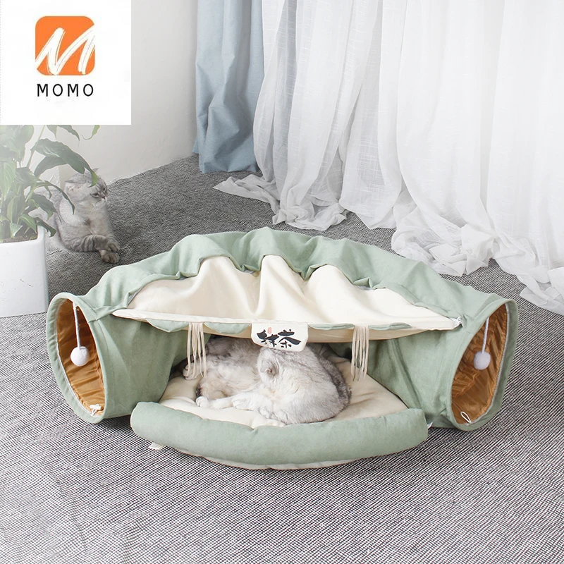 Cama de t&uacute;nel para mascotas, juguete interactivo, venta directa de f&aacute;brica, venta al por mayor-5
