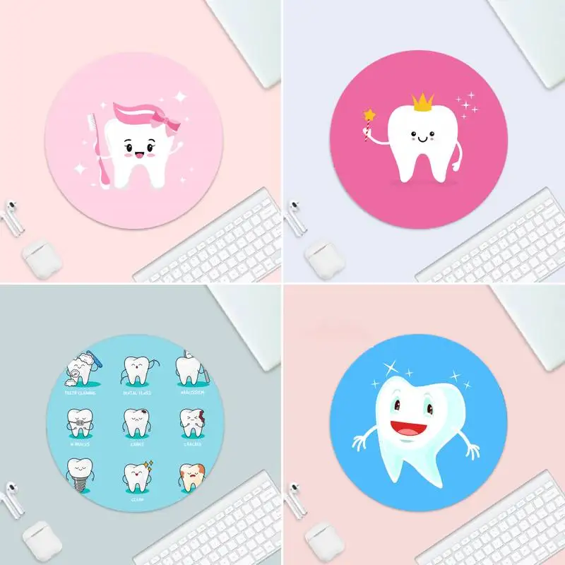 Симпатичный офисный коврик для мыши с зубцами игровой мягкий маленький