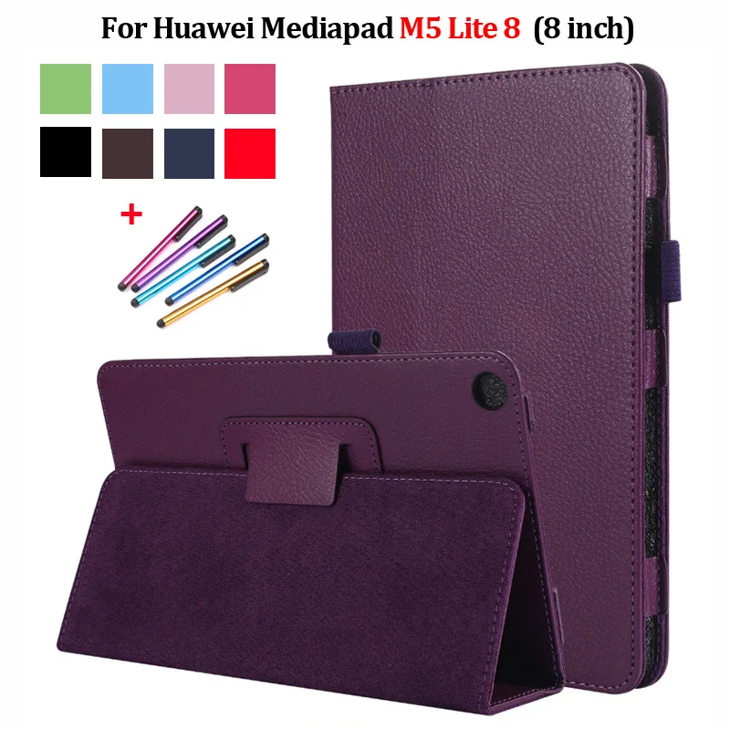 

Чехол для планшета Huawei Mediapad M5 Lite 8, чехол-книжка из искусственной кожи, чехол-подставка для Huawei Mediapad M5 Lite, чехол Etui 8 дюймов