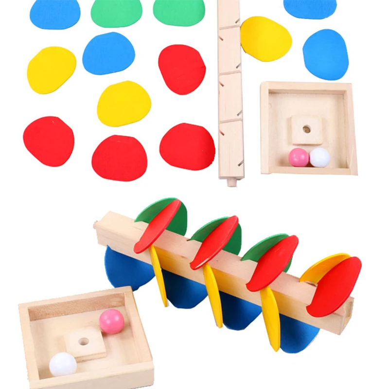 

Baby Blocks toy Wooden Tree Ball Run Track Game Kids Children Educational Intelligence Model Building Early Juguetes Educativos