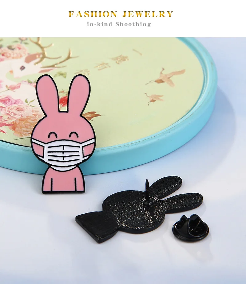 Эмалированный значок в виде мультяшных животных для кошек собак кроликов крыса