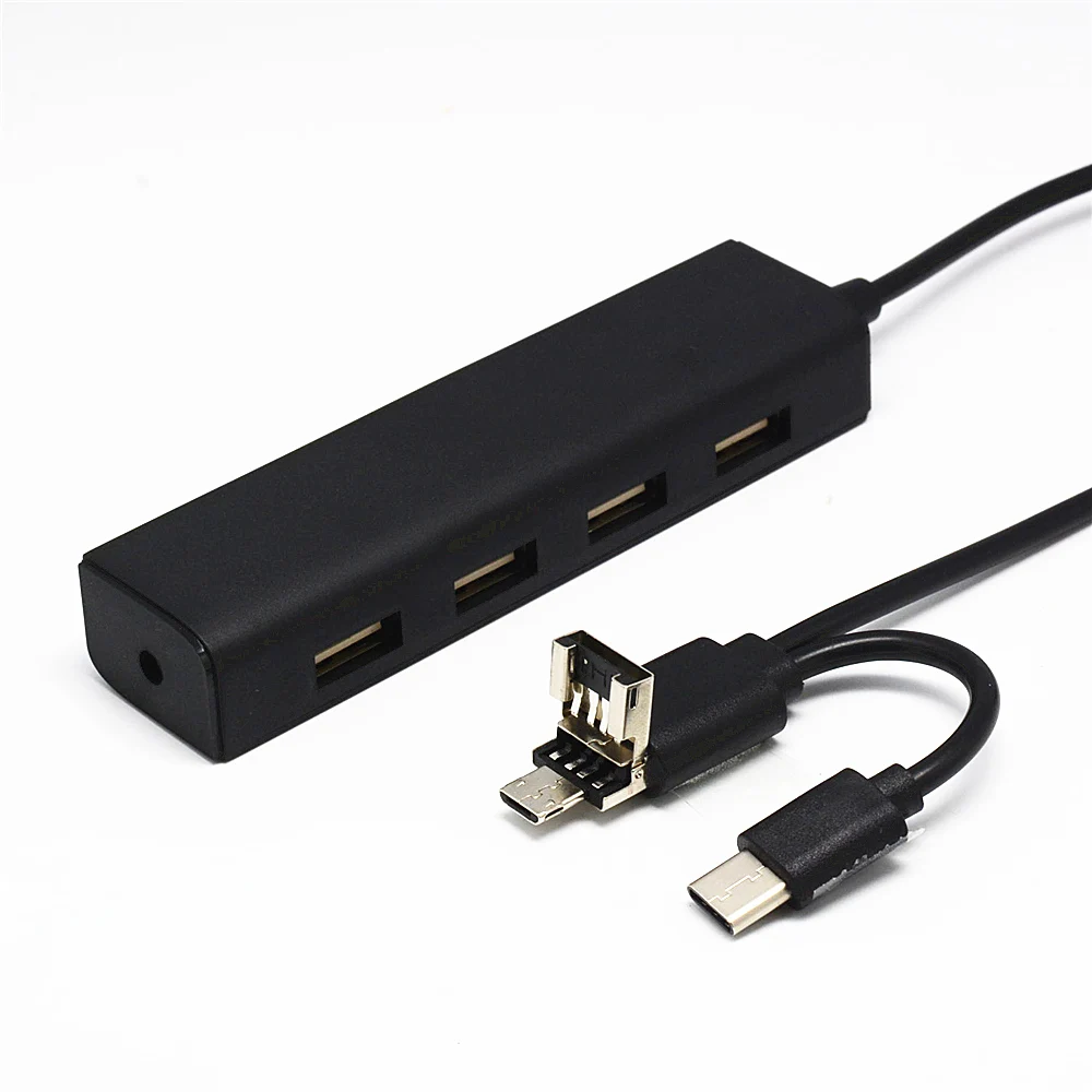 Высокоскоростной концентратор Type C 4 порта USB 2 0 OTG 3 в 1 интерфейсный разветвитель