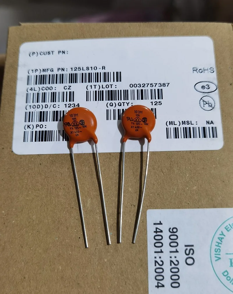 100% Новинка 125LS10-R VISHAY 103M 125L крышка керамическая с одинарным подавлением X1/Y4 мкФ