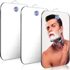 Акриловое противотуманное зеркало, инструменты для ванной, зеркало для бритья без запотевания, для ванной, аксессуары для путешествий с настенным присоской для мужчин и женщин