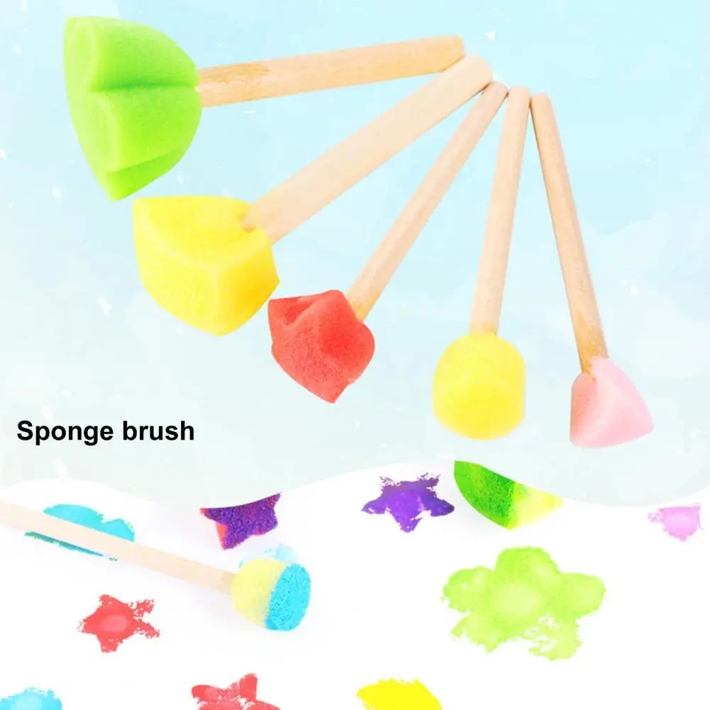 

New Drawing Toys 5pcs Children Sponge Paint Brushes Drawing Tools for Children Early Painting Arts Crafts DIY игрушки для детей