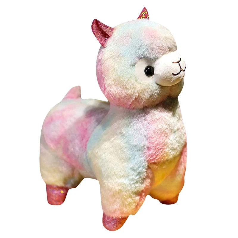 

Light Up Rainbow Llama Stuffed Animals LED Plush Toys Alpaca Pillow For Kids On Christmas Birthday Valentines Festivals
