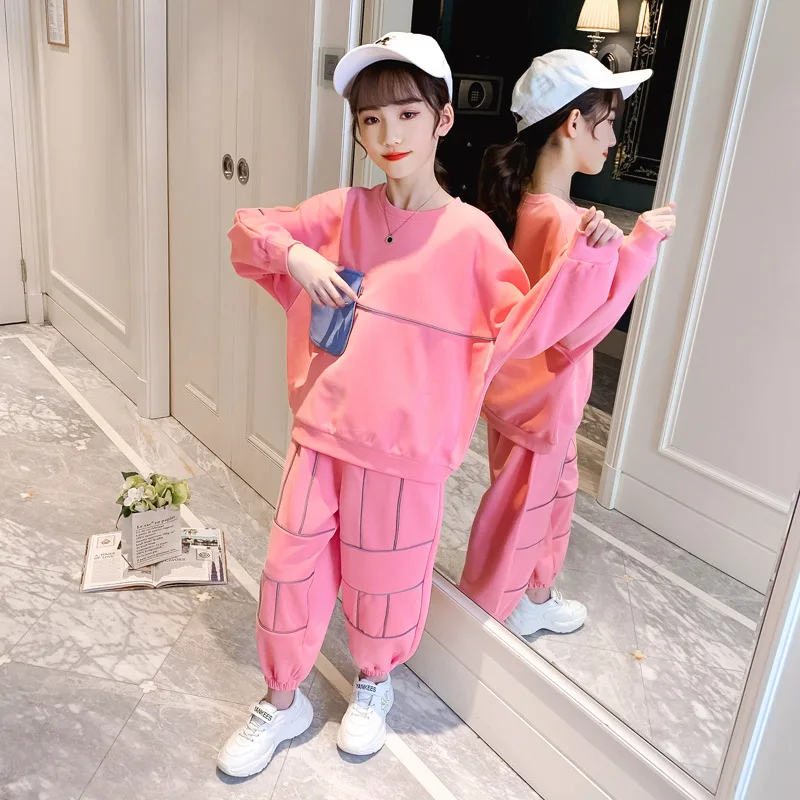 

Cool Spring Autumn Baby Boys Girls Clothing Set Kids Sweatshirts+Pants Outfits Teenage Sports Tops Children Suit High Quality