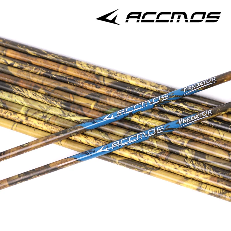 

6/12pcs Archery ID6.2mm Pure Carbon Arrow Shaft Spine 300 350 400 500 for Hunting Shooting Accessories