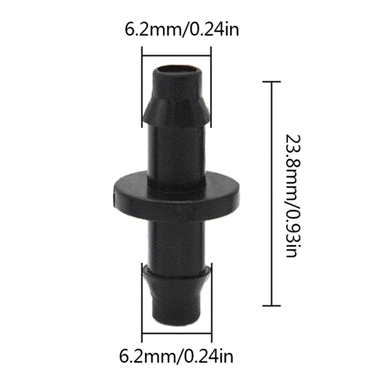 

50PCS 1/4 "Barbed Connector Double Barb For 4 / 7mm Tubing Garden Hose Connector High Quality