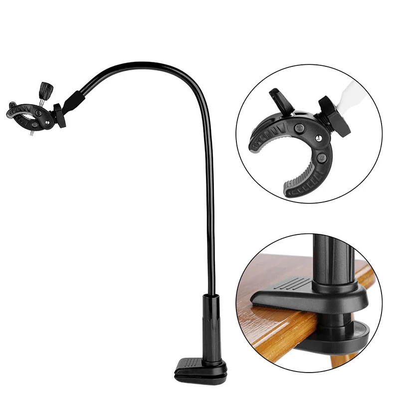 

360 Degrees Rotatable Hands-Free Hair Dryer Stand Three-jaw Bracket Grooming Table Hair Dryer Clip Holder