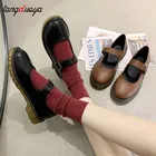 Женские туфли в стиле ретро Mori girl, мягкие туфли на плоской подошве в Корейском стиле, в стиле Харадзюку, для студенток, В Стиле Лолита