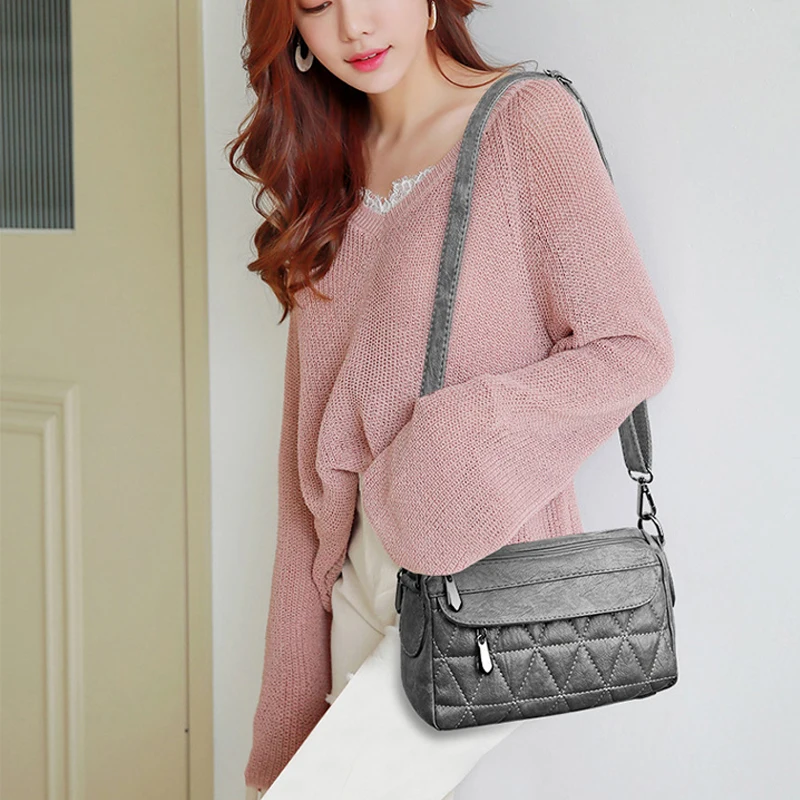 YOUSE Vintage Soft PU Leather Women Shoulder Bags Luxury Designer Handbags Small Crossbody Bags for Women 2021 Messenger Bag