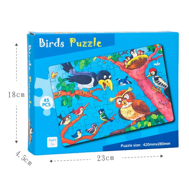

45 Pcs DIY Assembling Puzzle Toy Cartoon Puzzle Jigsaw Early Education for Adults Children Kids Gifts Unisex Paper Landscape