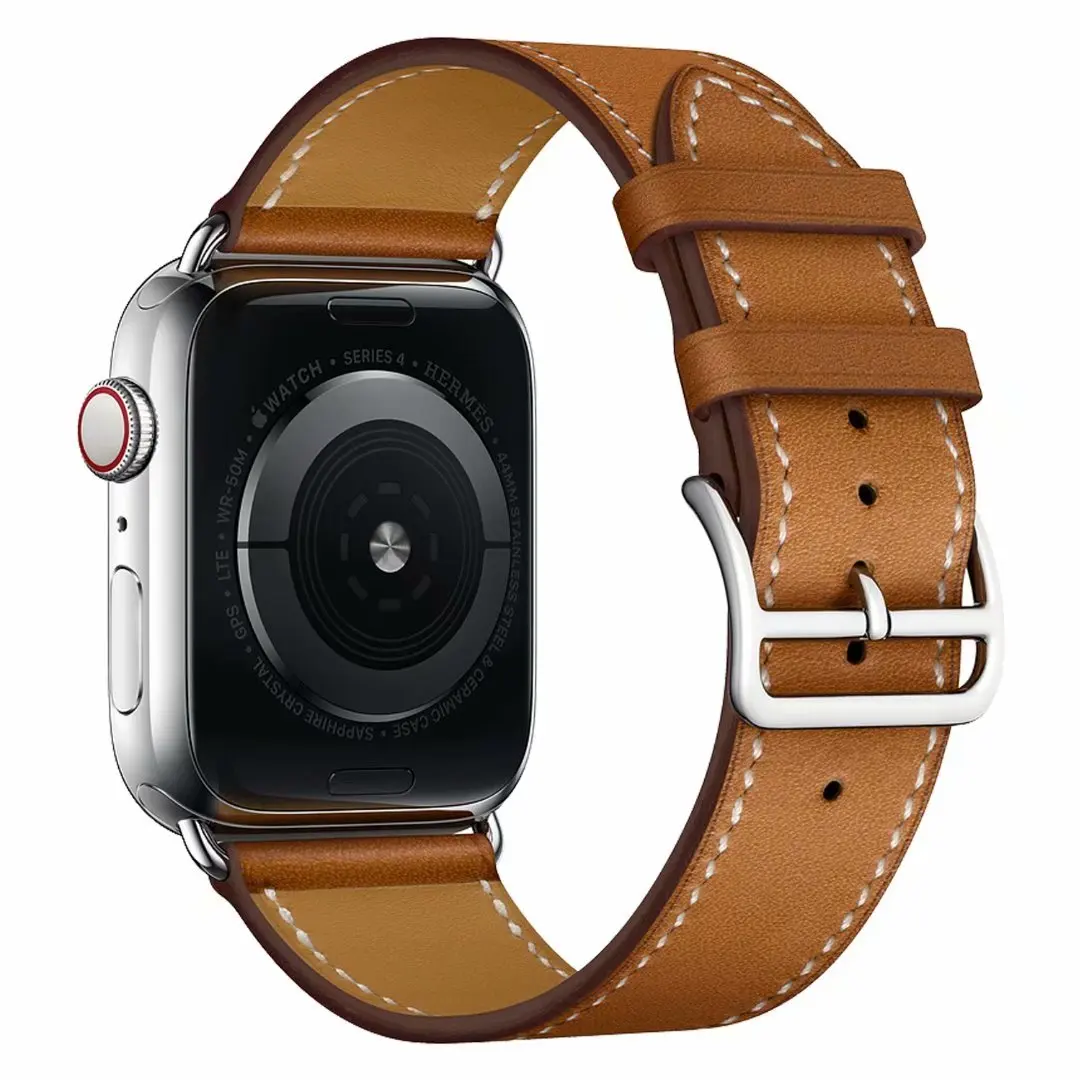 Новейший цветной кожаный ремешок для часов iWatch5 4 3 2 1, ремешок для часов Apple Watch 42 мм, 38 мм, 40 мм, 44 мм, ремешок для браслета
