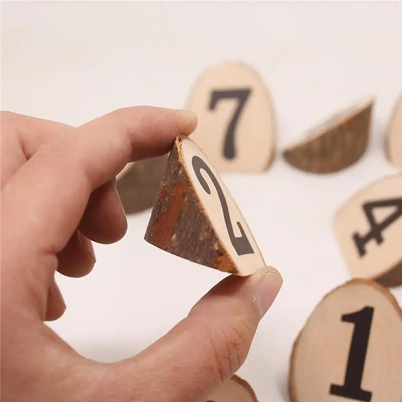 10 шт./компл. название зажимы цифровой деревянный с отделением для карт карта