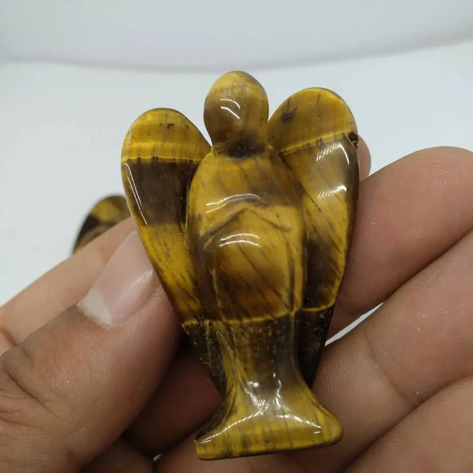 

Golden Tiger's Eye Crystal 2" inch Pocket Angel - Prosperity