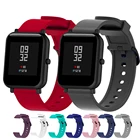 Ремешок спортивный для xiaomi Huami amazfit Bip, силиконовый сменный Браслет для смарт-часов, 20 мм, аксессуары для наручных часов