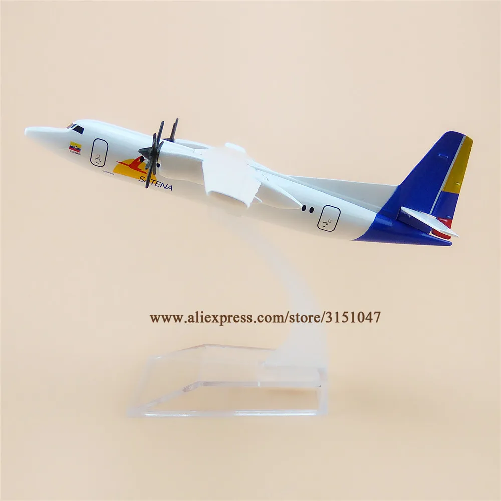 

16cm Alloy Metal Colombia Air SATENA FOKKER FOK F50 Airlines Airplane Model FOK F-50 Airways Plane Model Aircraft Kids Toys