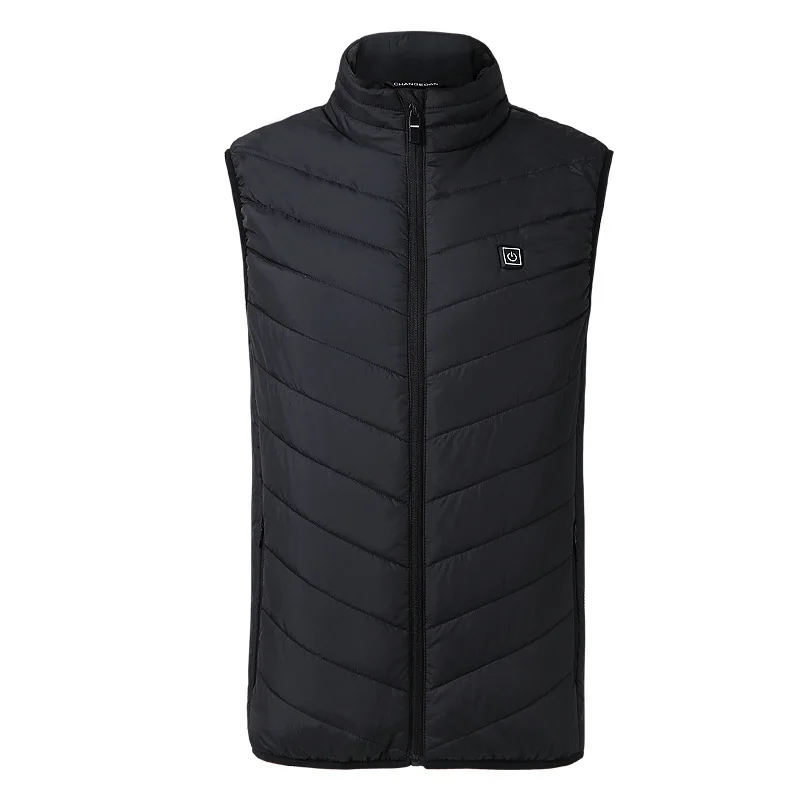 Cycling Sleeveless Jacket Men USB Graphene Heating Vest Neck Front Back Riding Winter Electric Thermal | Спорт и развлечения