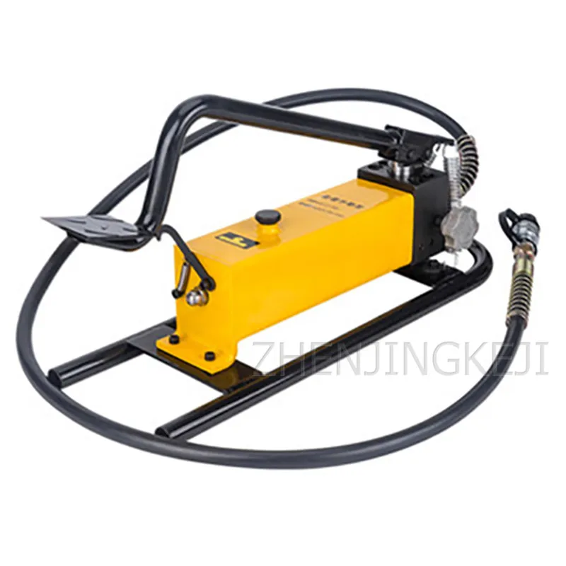 CP-700D Manual/Pedal Hydraulic Pump With Pressure Gauge Square High Single Circuit Reinforced Base | Инструменты