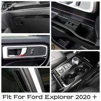 ac outlet window lift button loudspeaker central control strip gear shift box cover trim for ford explorer 2020 2022