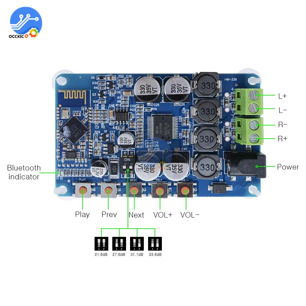 TDA7492P Bluetooth 4 0 Плата усилителя звука 50 Вт + двухканальный цифровой динамик Subwoof