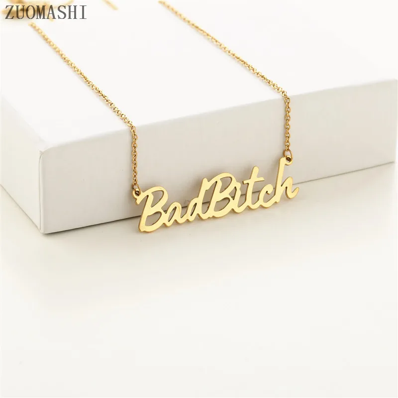 1 шт. модное массивное ожерелье с надписью Bad Bitch подвеской хит продаж европейские