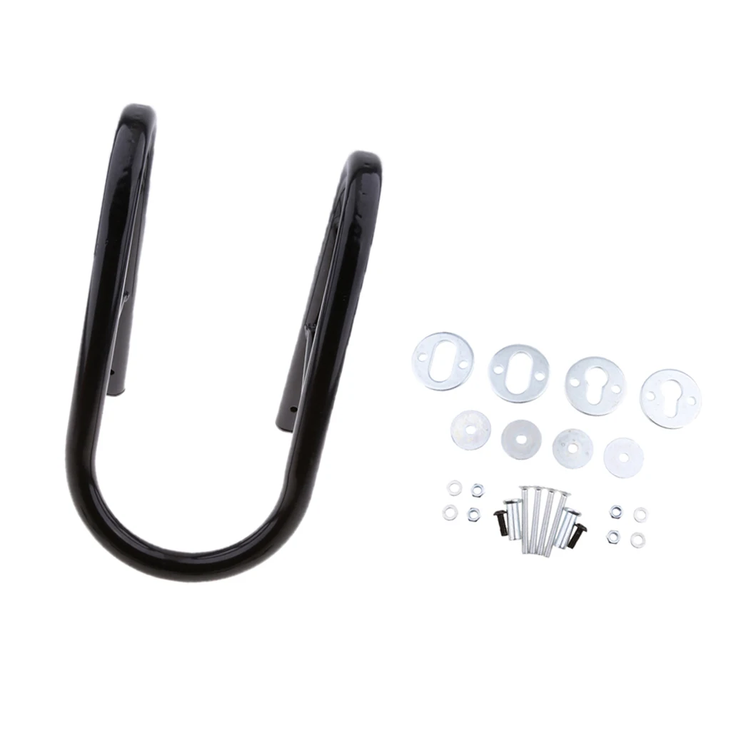 

5.5" Black Motorcycle Tire Wheel Chock Removable Cycle Trailer Scooter