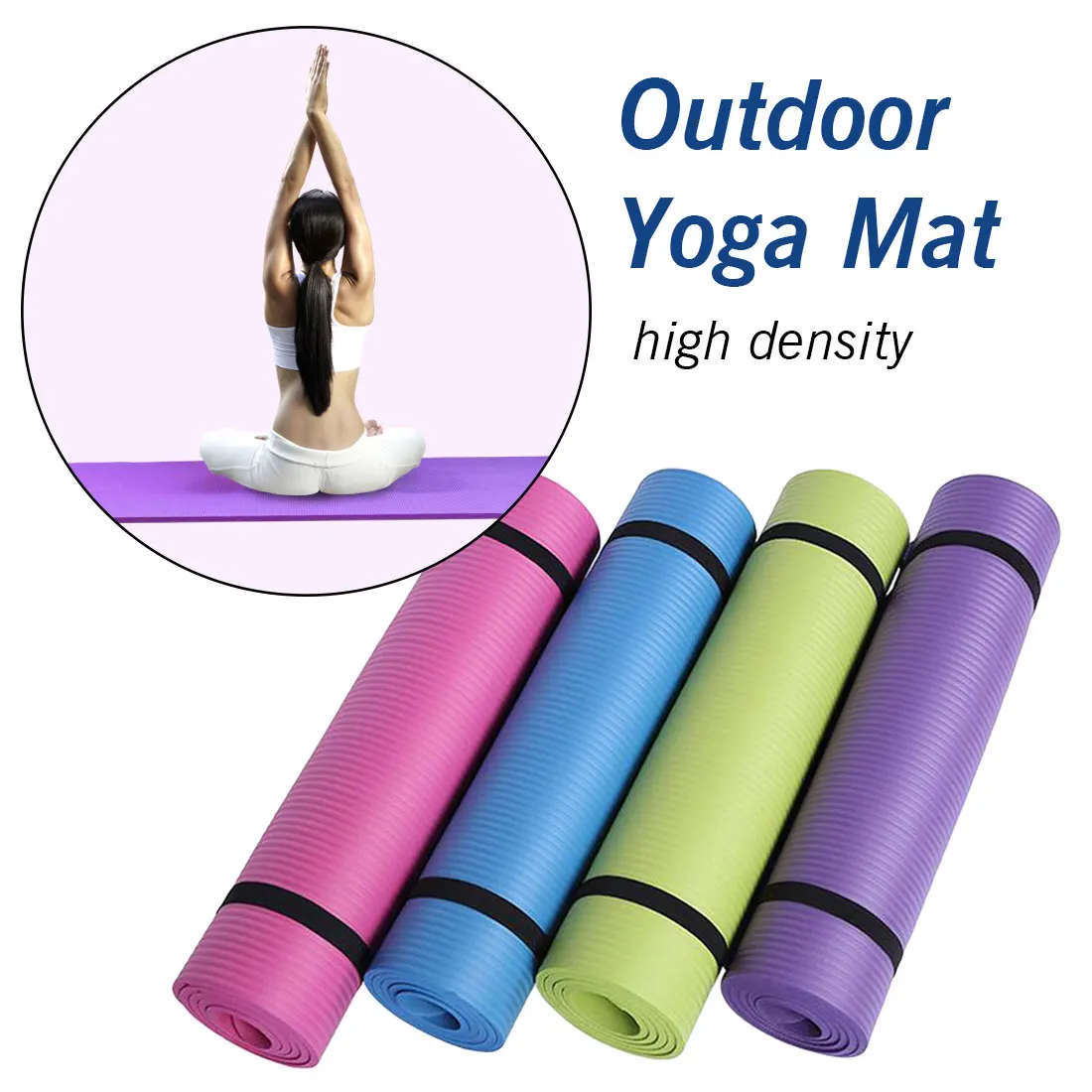 

Thicken 183cm*61cm*15mm Yoga Mat Factory direct sales with Bandages Thick Non Slip Gym Exercise Fitness Pilates excercise Mat