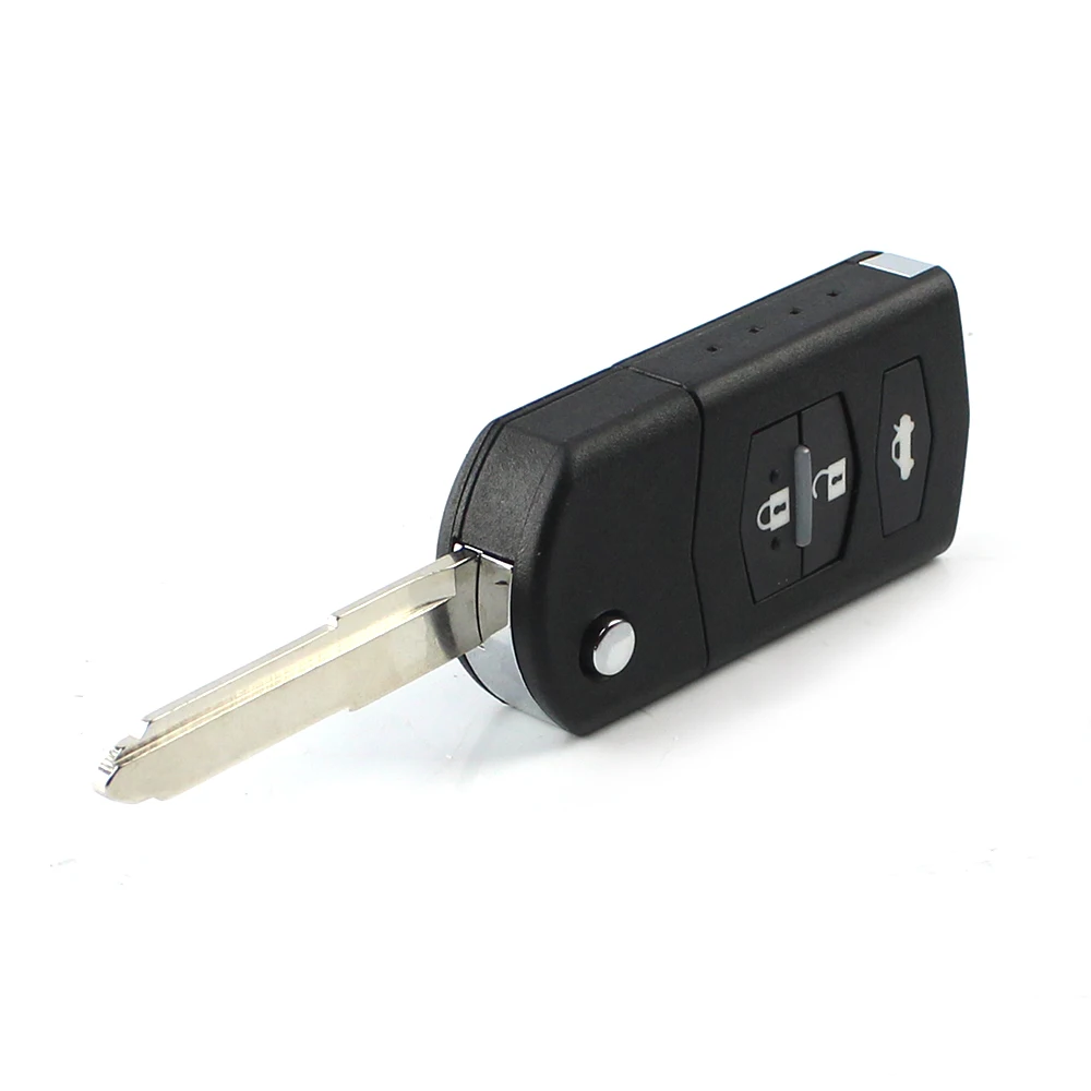Чехол для ключа с дистанционным управлением складной чехол 3 кнопками черный