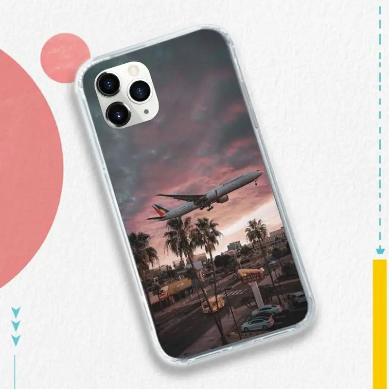 

Aircraft Airplane fly travel cloud Phone Case for iPhone 11 12 pro XS MAX 8 7 6 6S Plus X 5S SE 2020 XR